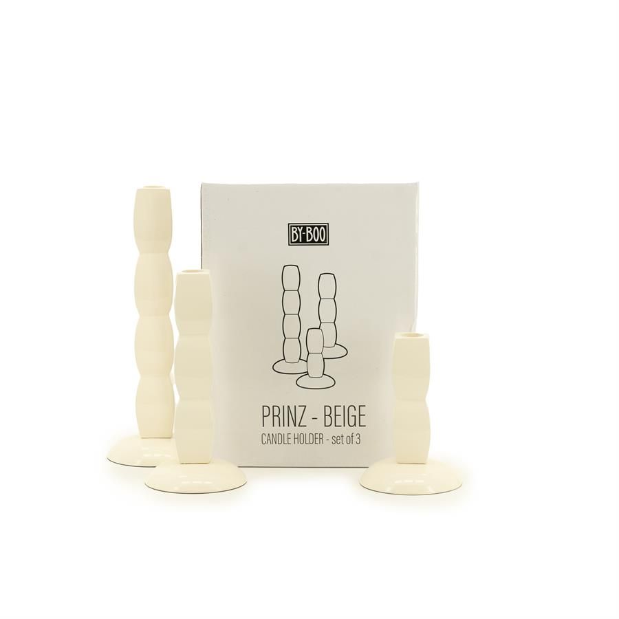 Candle holder Prinz - beige - Afbeelding 2