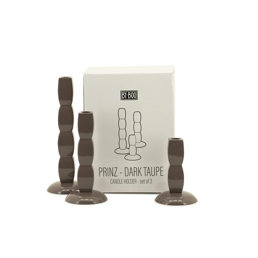 Candle holder Prinz - dark taupe - Afbeelding 2