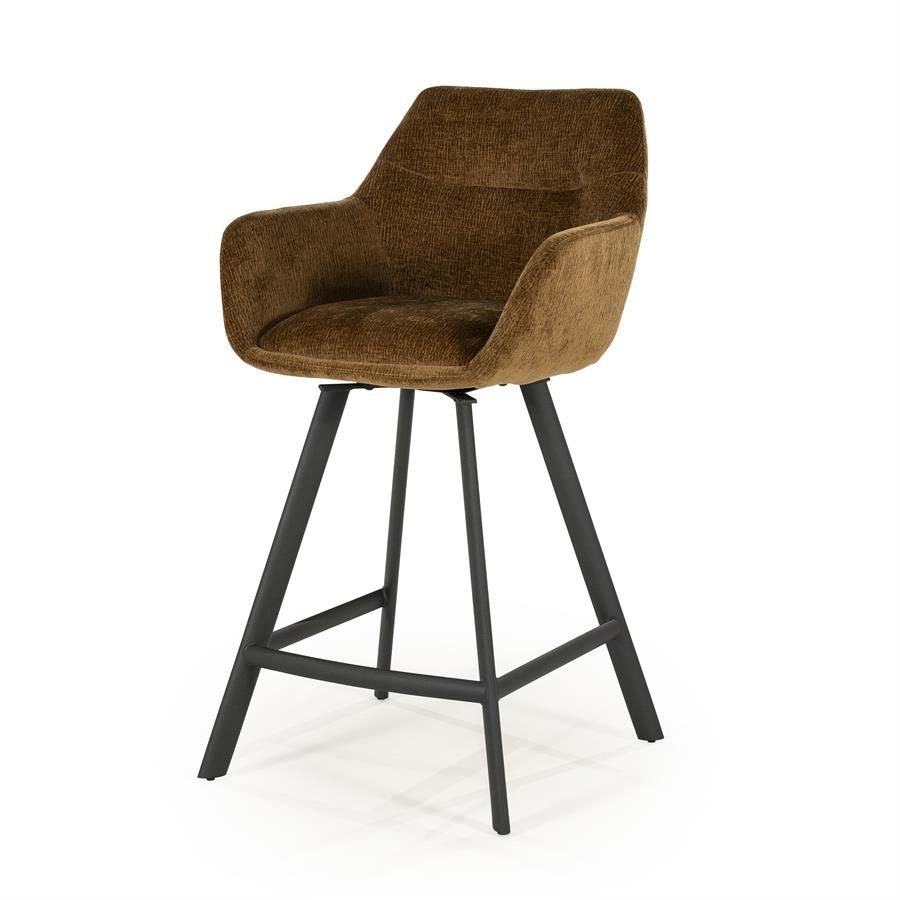 Barstool Bliss with armrest - mustard