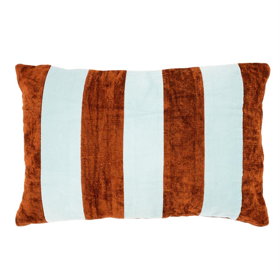 Stripey 40x60 cm - light blue / caramel