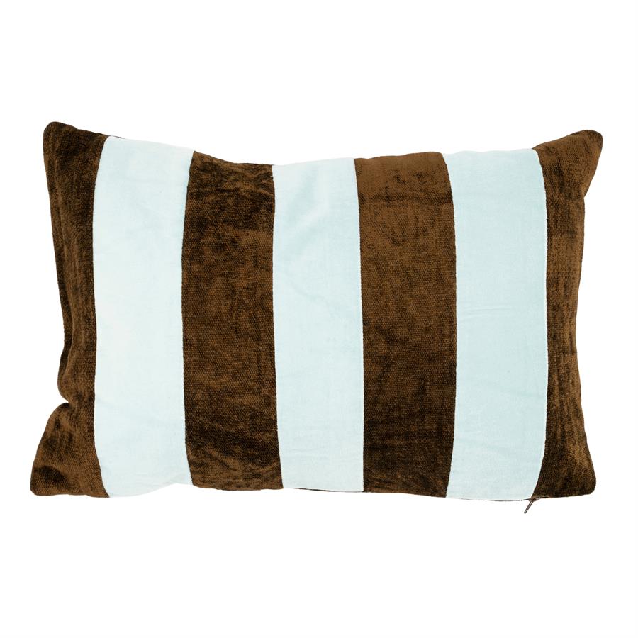Stripey 40x60 cm - light blue / brown