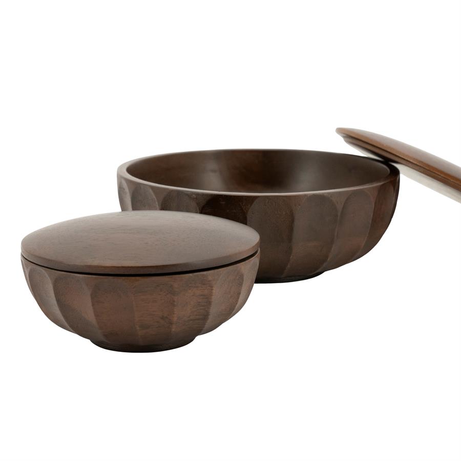 Storage bowl Yori small - dark brown - Afbeelding 4