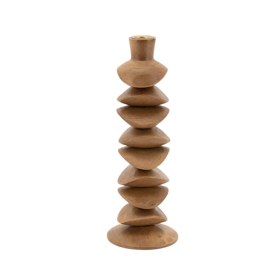 Candle holder Kasane small - brown