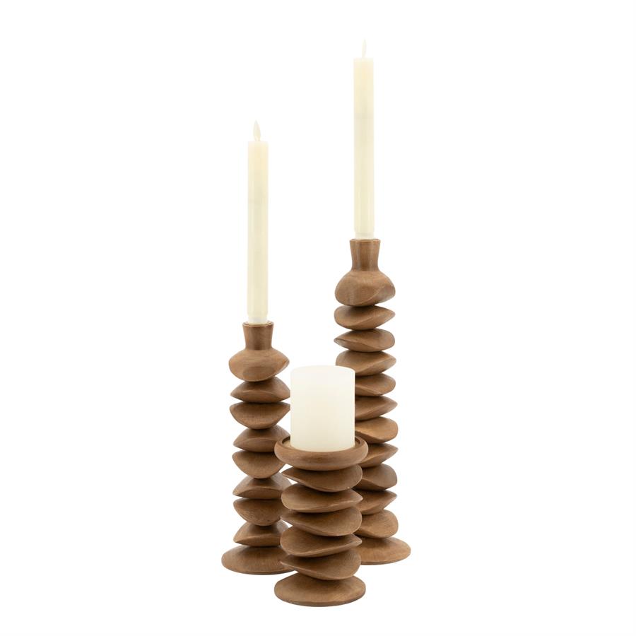Candle holder Kasane small - brown - Afbeelding 4