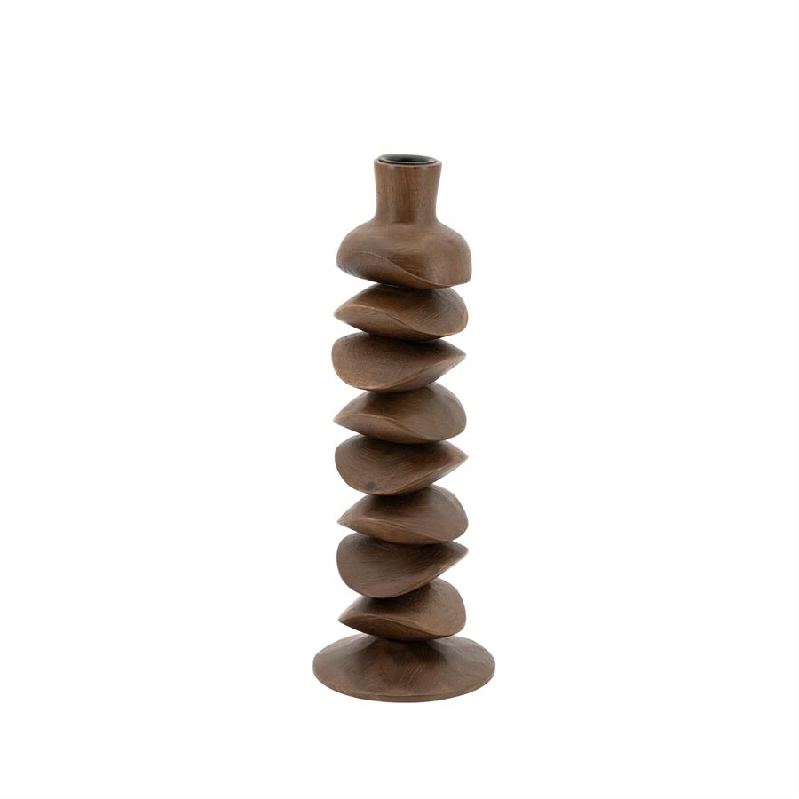 Candle holder Kasane small - dark brown - Afbeelding 2