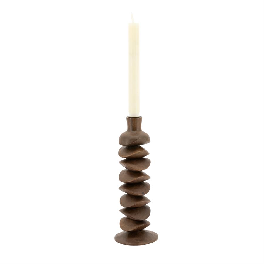 Candle holder Kasane small - dark brown - Afbeelding 3