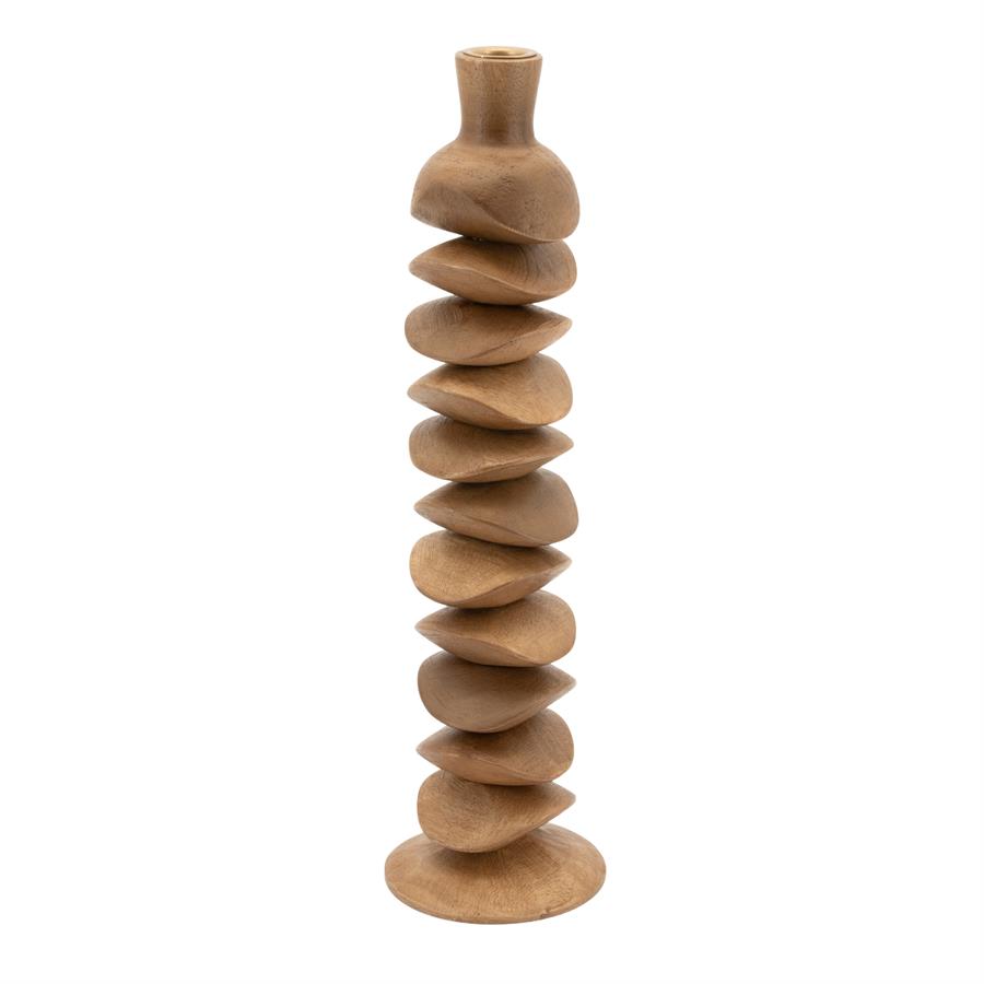 Candle holder Kasane large - brown - Afbeelding 2