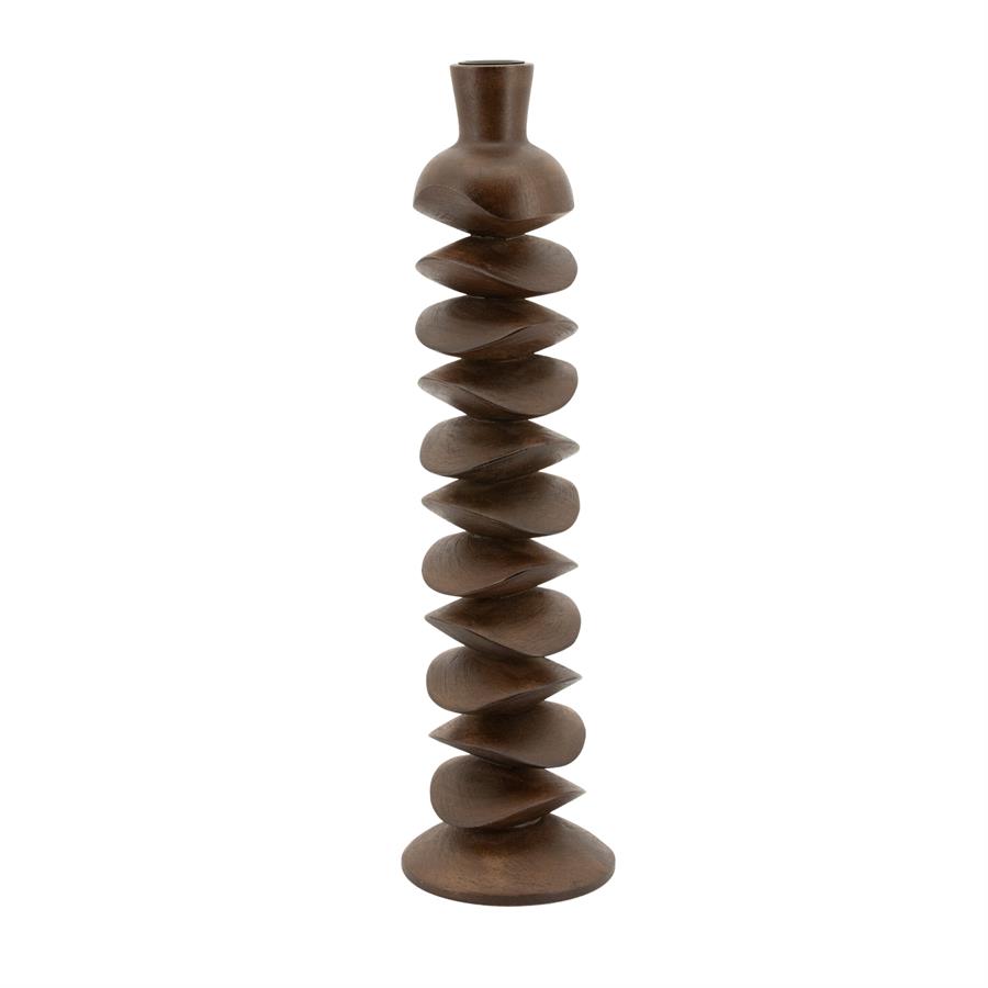 Candle holder Kasane large - dark brown