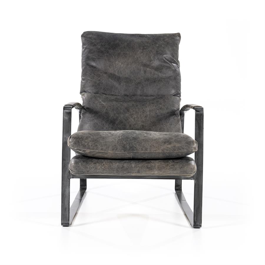 Fauteuil Lex - antraciet vintage leer - Afbeelding 4