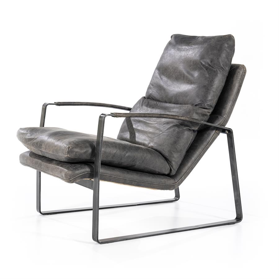Fauteuil Lex - antraciet vintage leer - Afbeelding 2