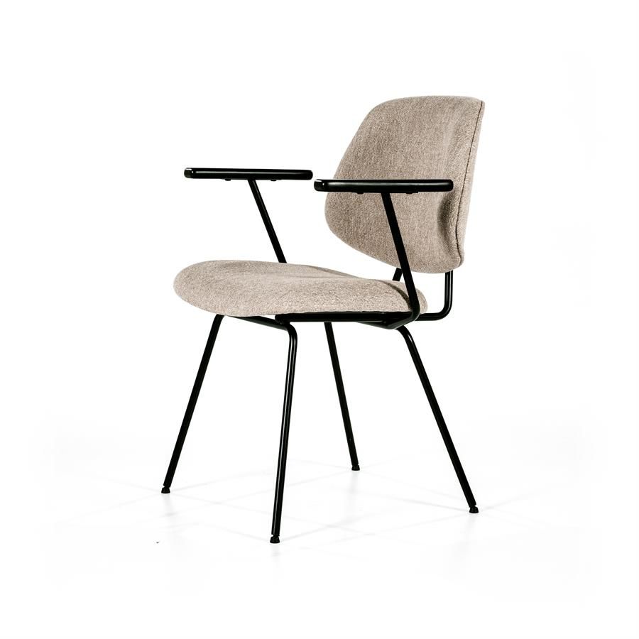 Stoel Lynn met arml - beige fletcher - Afbeelding 2