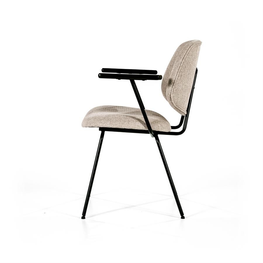 Stoel Lynn met arml - beige fletcher - Afbeelding 4