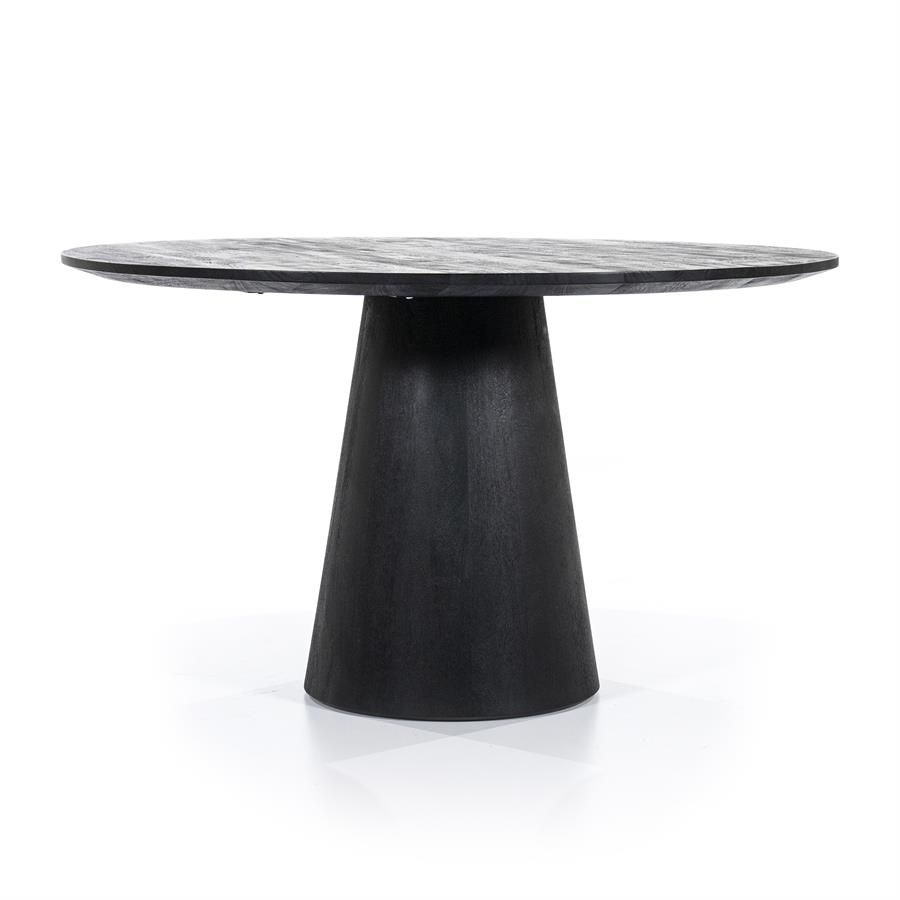 Eettafel Aron rond 130 - zwart