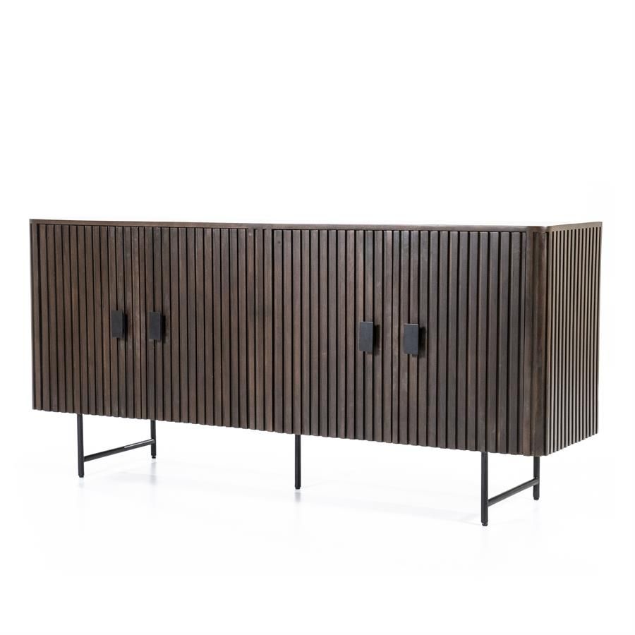 Dressoir Remi 4-drs. - bruin - Afbeelding 2