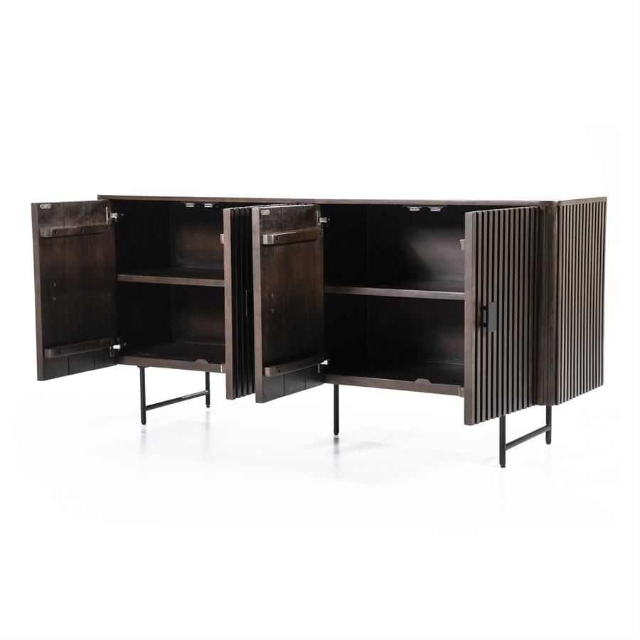 Dressoir Remi 4-drs. - bruin - Afbeelding 4