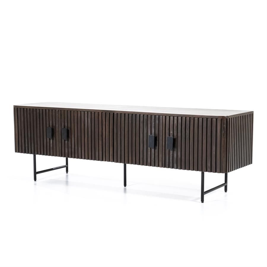 TV meubel Remi 4-drs. - bruin - Afbeelding 2