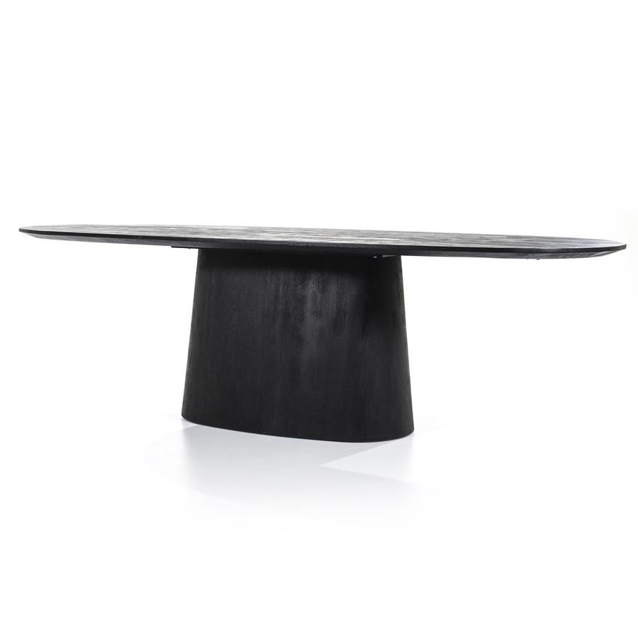 Eettafel Aron ovaal 250x110 - zwart - Afbeelding 2
