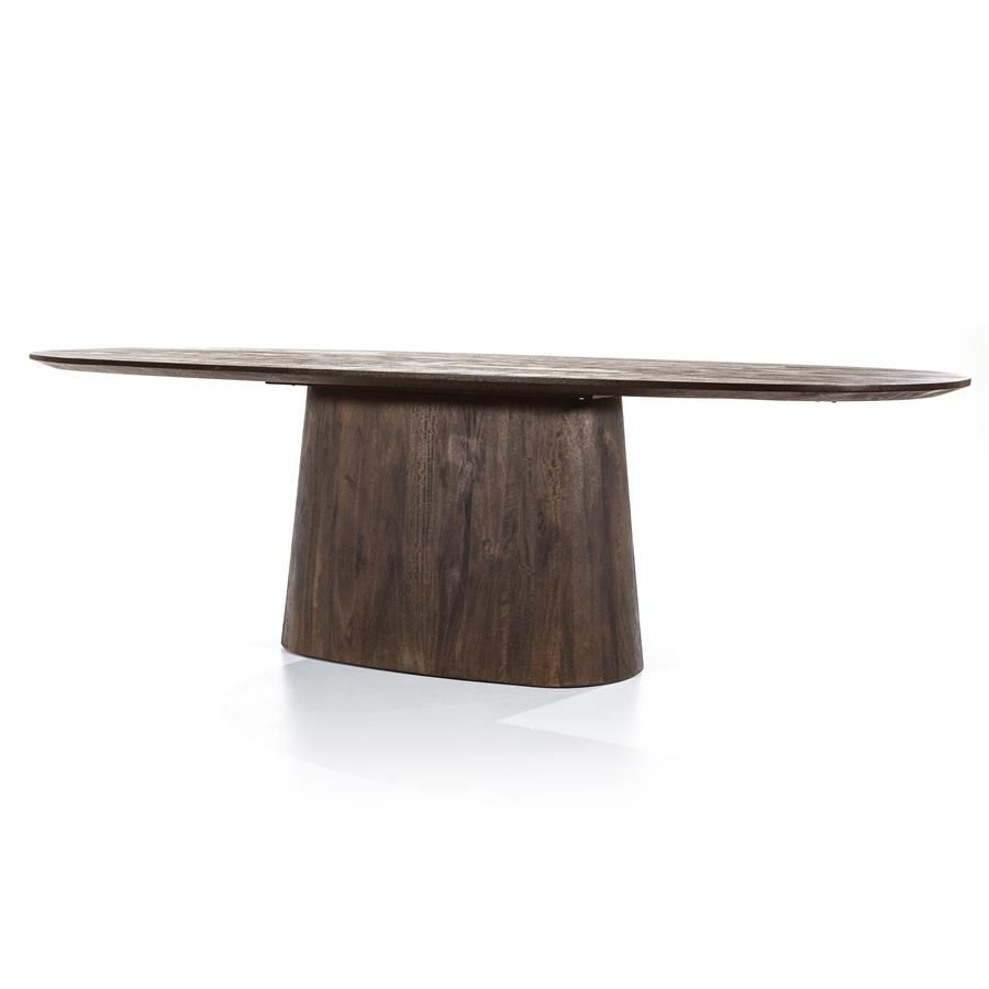 Eettafel Aron ovaal 300x110 - bruin - Afbeelding 2