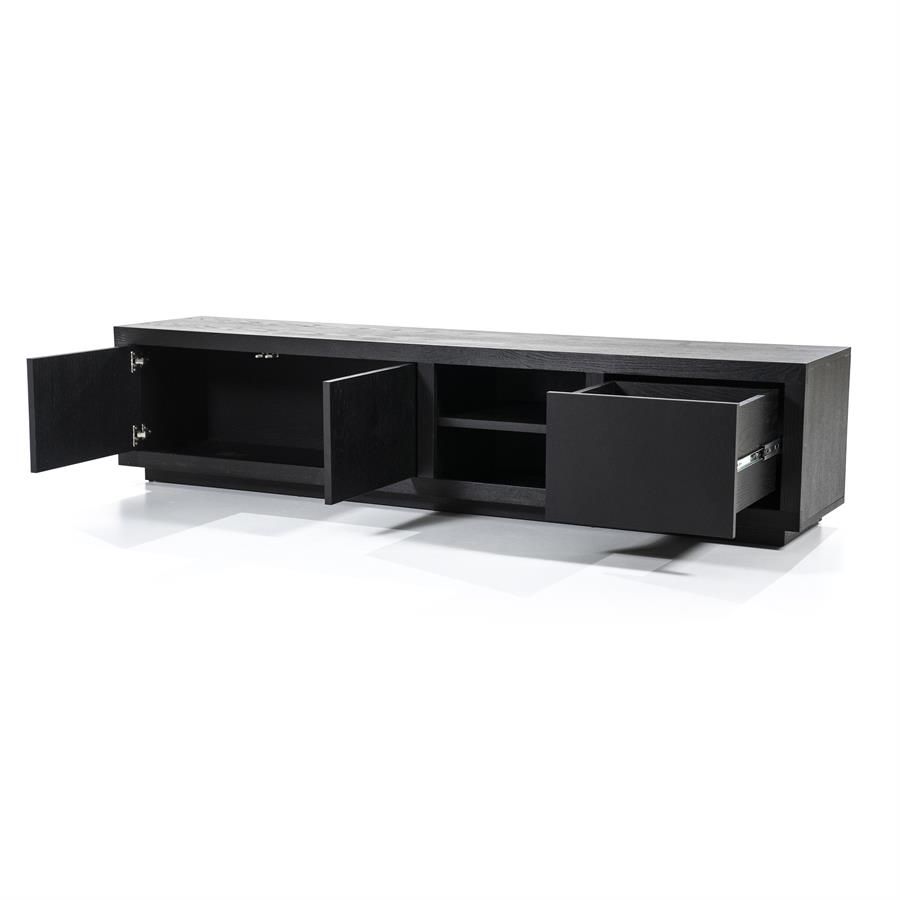 TV meubel Helsinki 200 cm - zwart - Afbeelding 4
