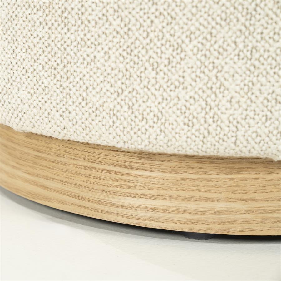 Poef Avah small - beige Mantz - Afbeelding 3
