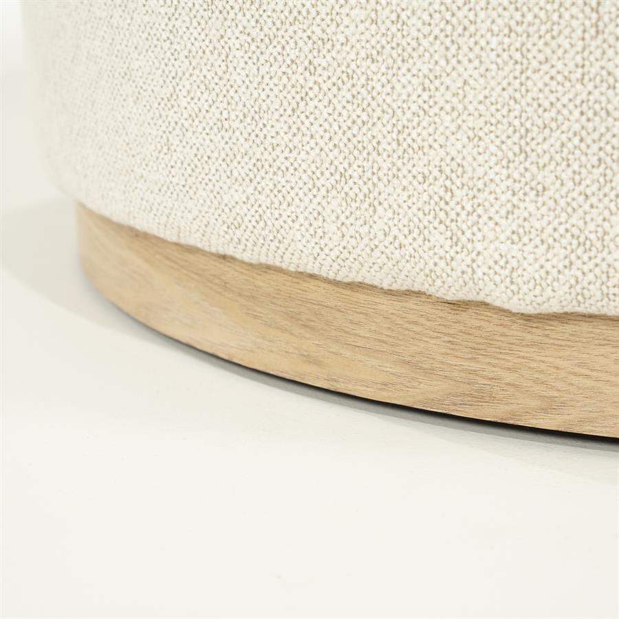 Poef Avah large - beige Mantz - Afbeelding 3