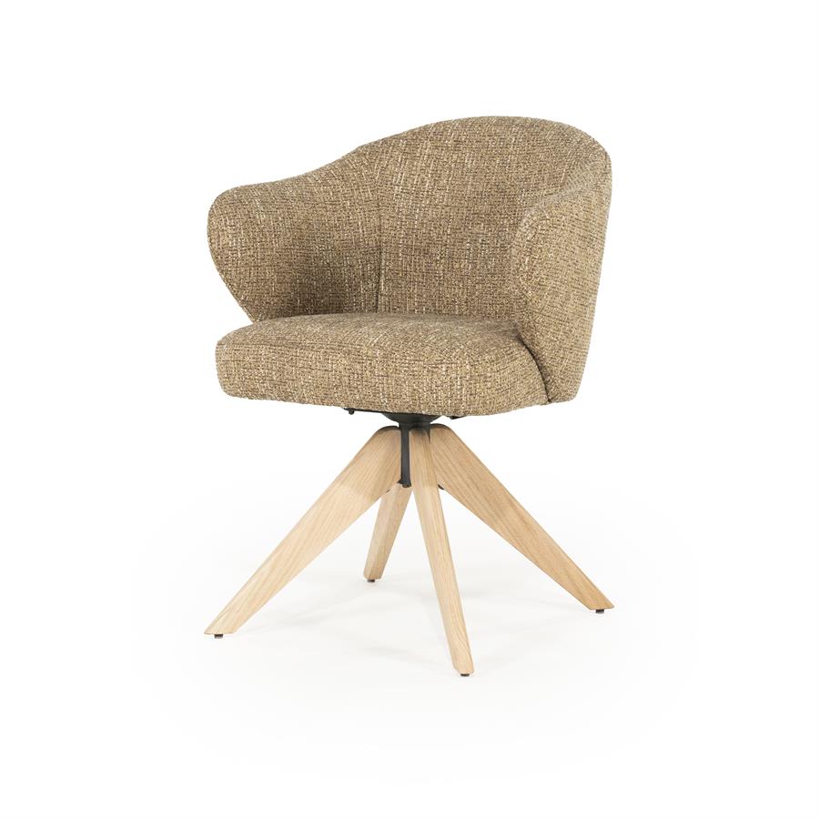 Stoel Connor naturel - mosterd Donna