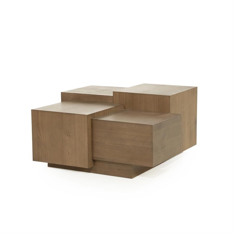 Salontafel Quinten vierkant - bruin - Afbeelding 2
