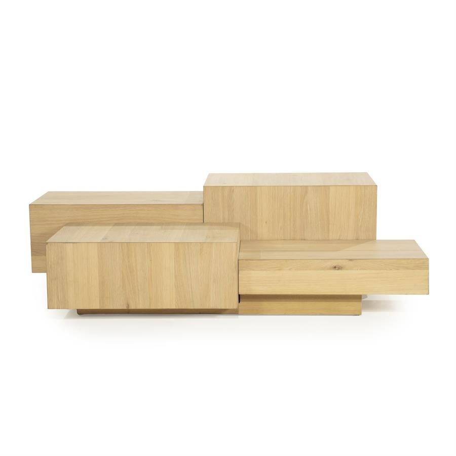 Salontafel Quinten rechthoekig - naturel
