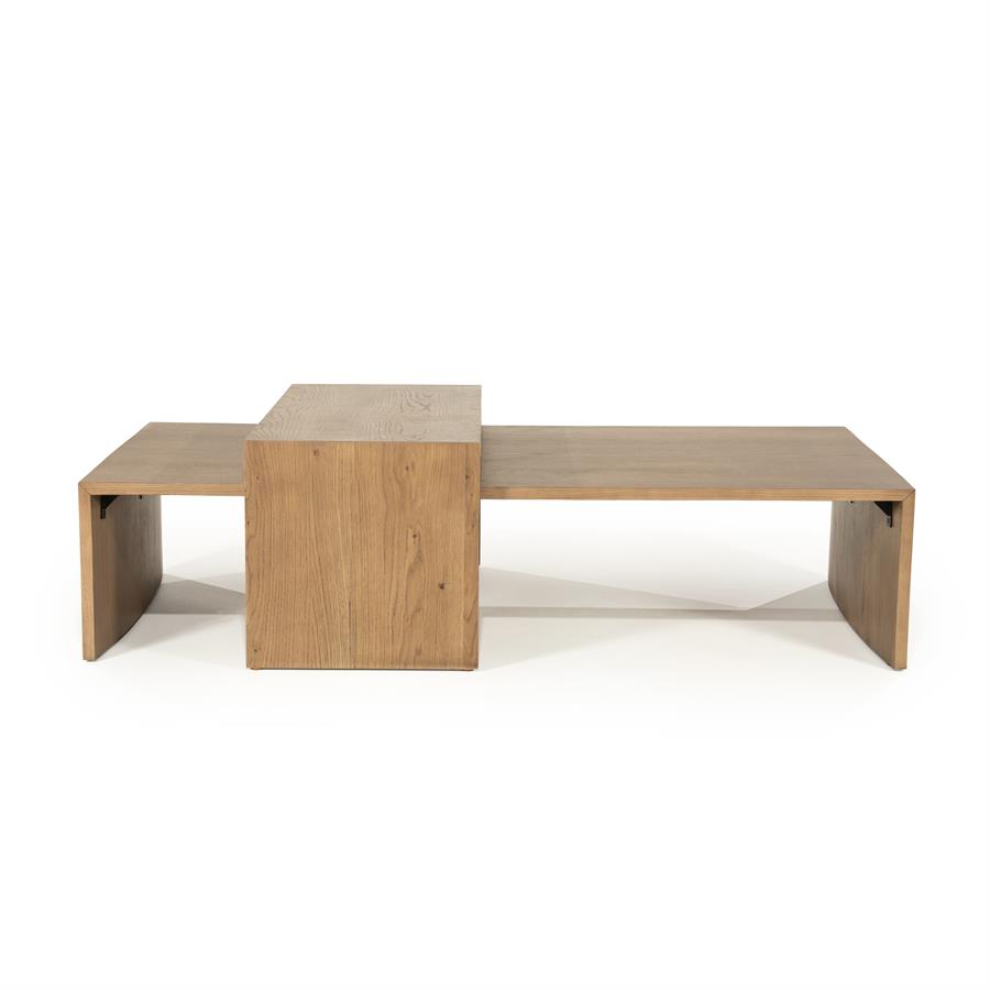 Salontafel set Flo - lichtbruin