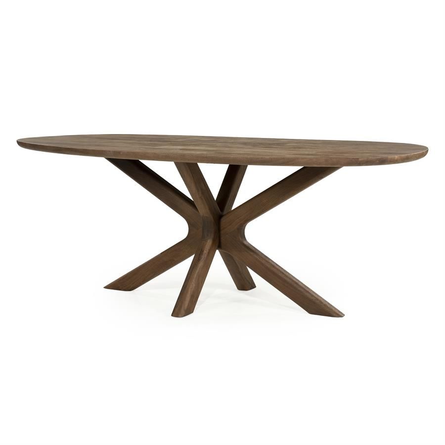 Eettafel Tycho 210x110 cm - lichtbruin - Afbeelding 2