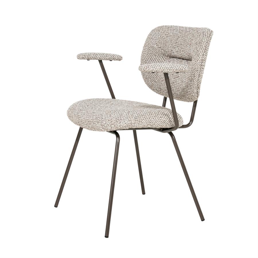 Stoel Tibbe met arml - taupe Sava - Afbeelding 2