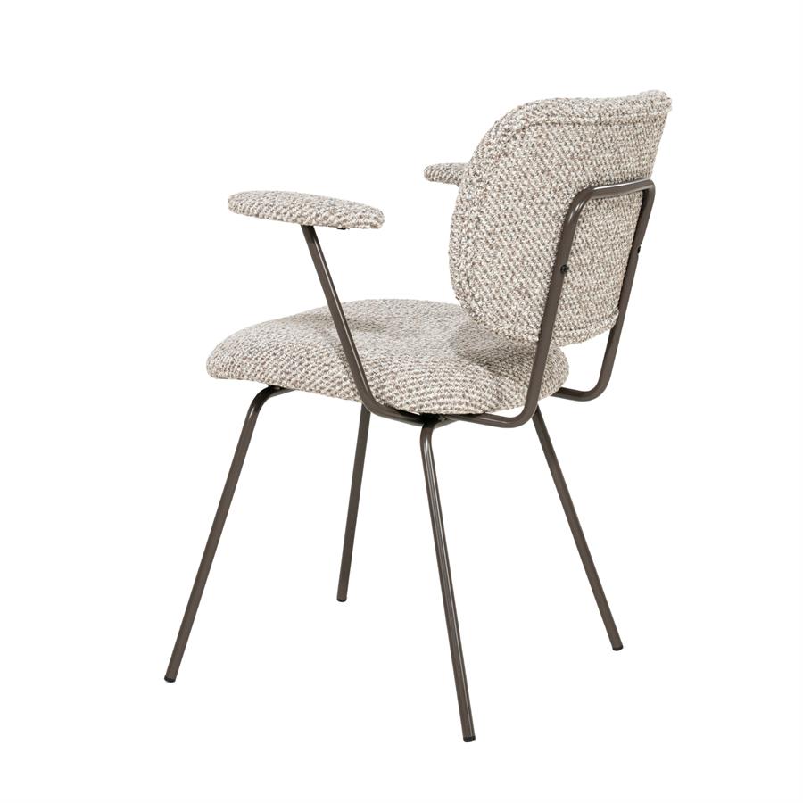 Stoel Tibbe met arml - taupe Sava - Afbeelding 4