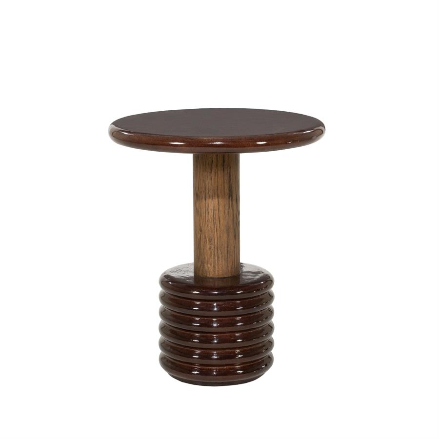 Bijzettafel Kyan - roodbruin
