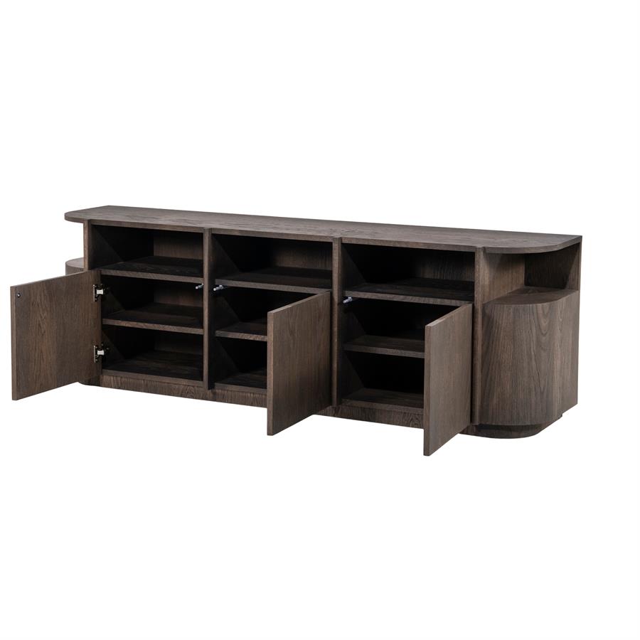 TV meubel Oslo 182 cm - donkerbruin - Afbeelding 3