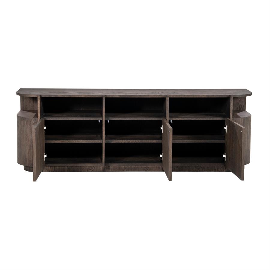 TV meubel Oslo 182 cm - donkerbruin - Afbeelding 4