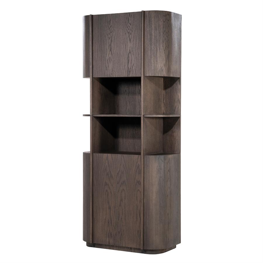 Kabinet Oslo 93x220 cm - donkerbruin - Afbeelding 2