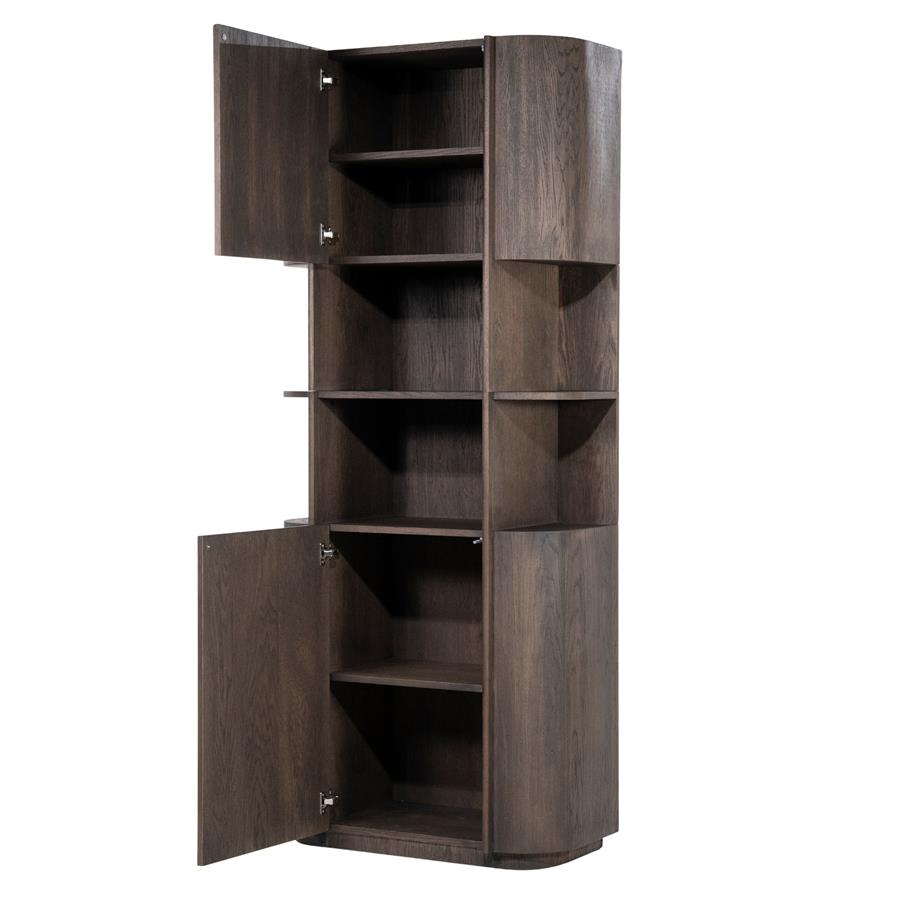 Kabinet Oslo 93x220 cm - donkerbruin - Afbeelding 3