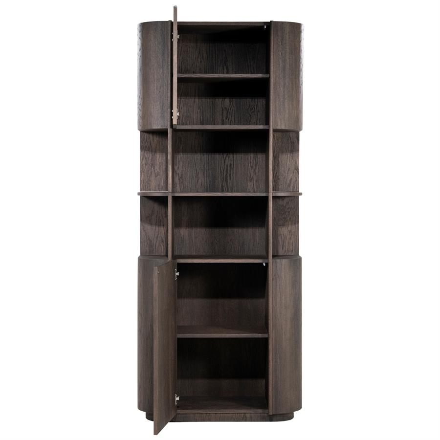 Kabinet Oslo 93x220 cm - donkerbruin - Afbeelding 4