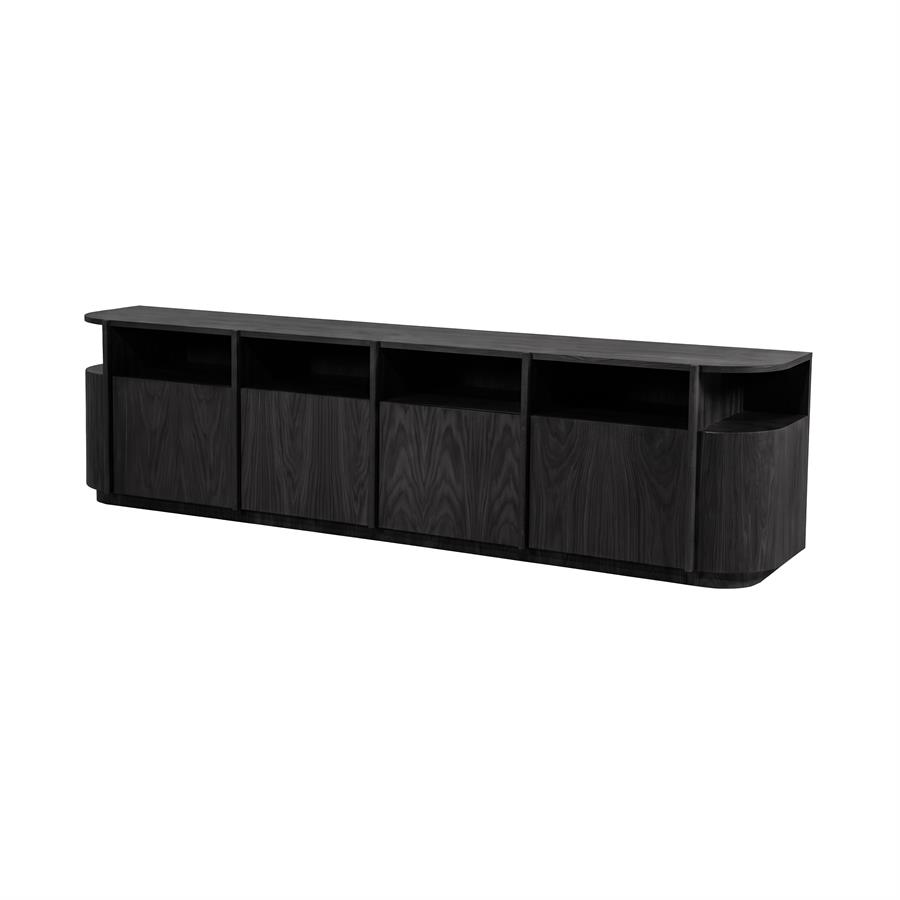 TV meubel Oslo 230 cm - zwart - Afbeelding 2
