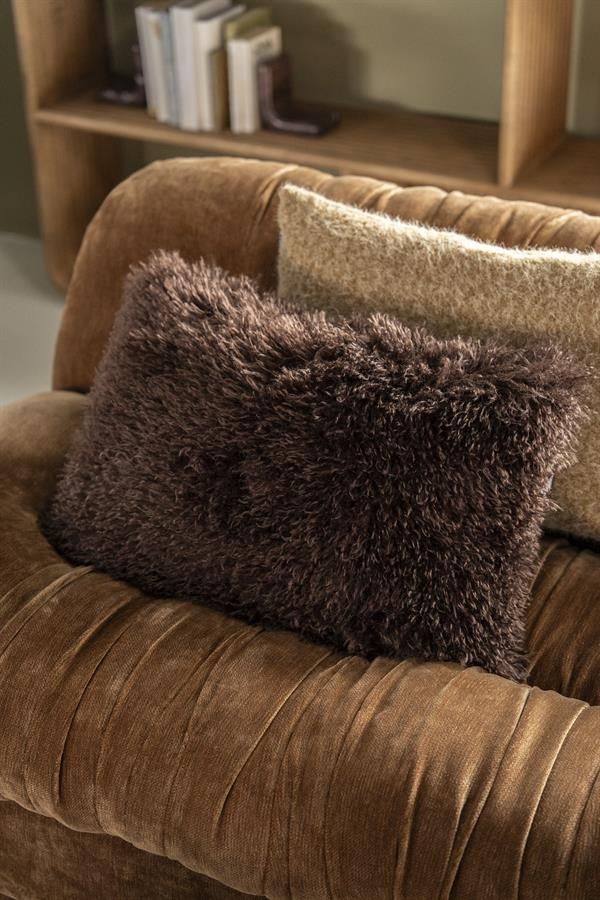 Pillow Doodly 40x60 cm - dark brown - Afbeelding 3