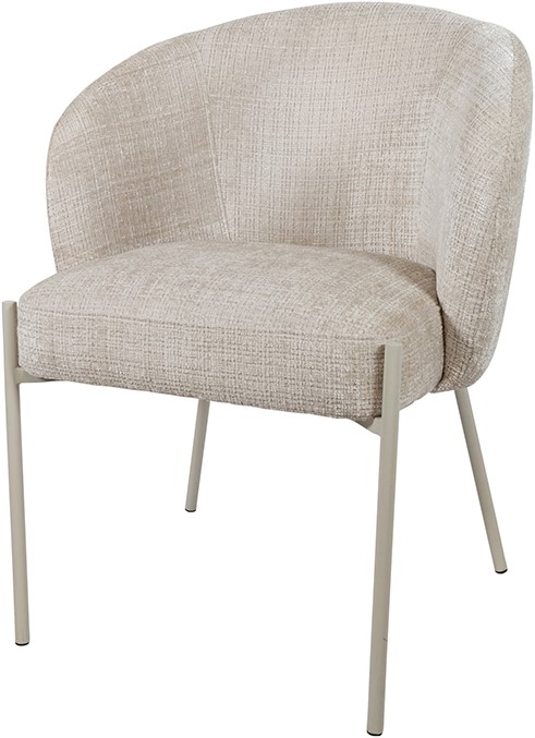 Adele - eetkamerstoel - beige poten - Cremona - Taupe 04