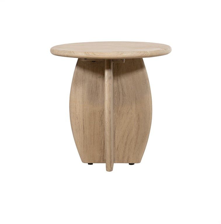 Bijzettafel Ø50, H50, Acacia Weathered Wood - Afbeelding 2