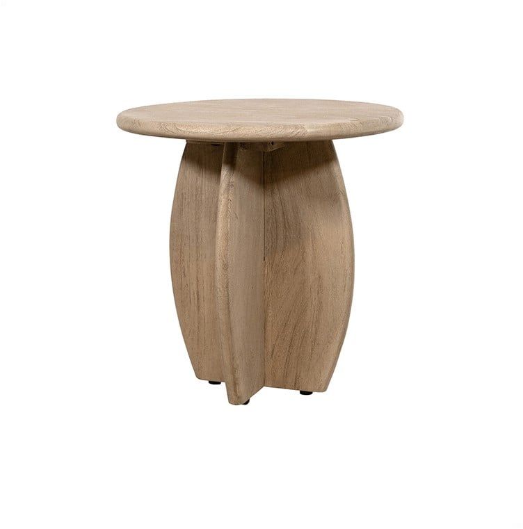 Bijzettafel Ø50, H50, Acacia Weathered Wood