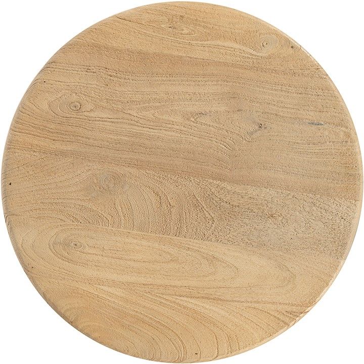 Bijzettafel Ø50, Acacia Groovy Natural - Afbeelding 3