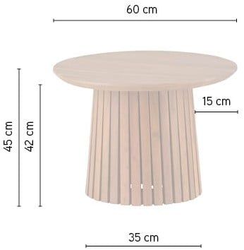 Salontafel Ø60, Acacia Naturale - Afbeelding 3