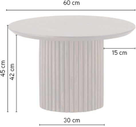 Salontafel Ø60, Mango Dark Walnut - Afbeelding 3