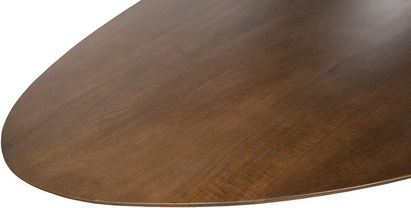 Eetkamertafel 220, ovaal, poot Black, Mango Brown Walnut - Afbeelding 3