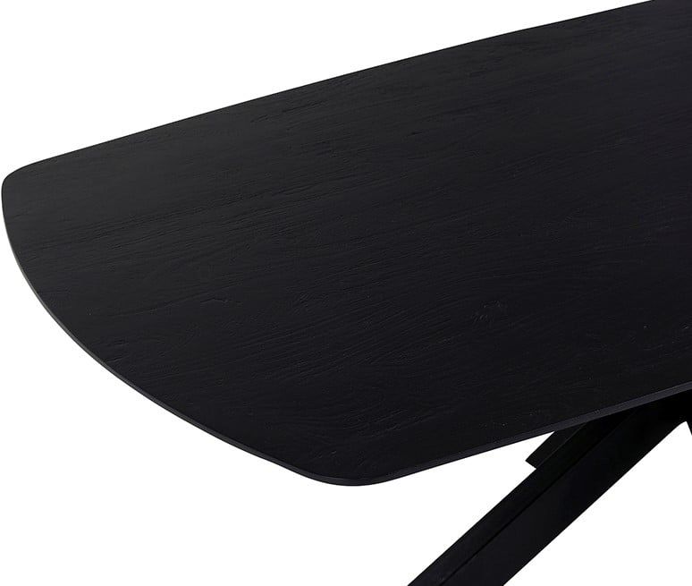 Eetkamertafel deens ovaal 160, Acacia Black - Afbeelding 3