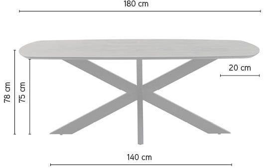 Eetkamertafel deens ovaal 180, Mango Smooth Natural - Afbeelding 3
