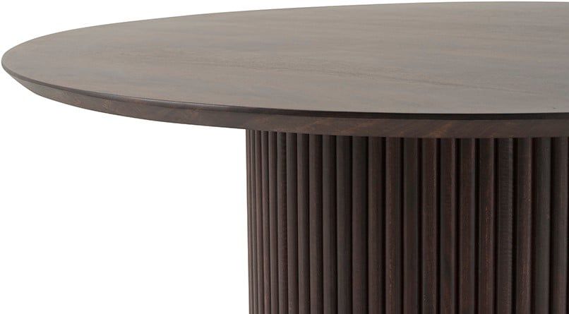 Eetkamertafel Ø120, Mango Dark Walnut - Afbeelding 3